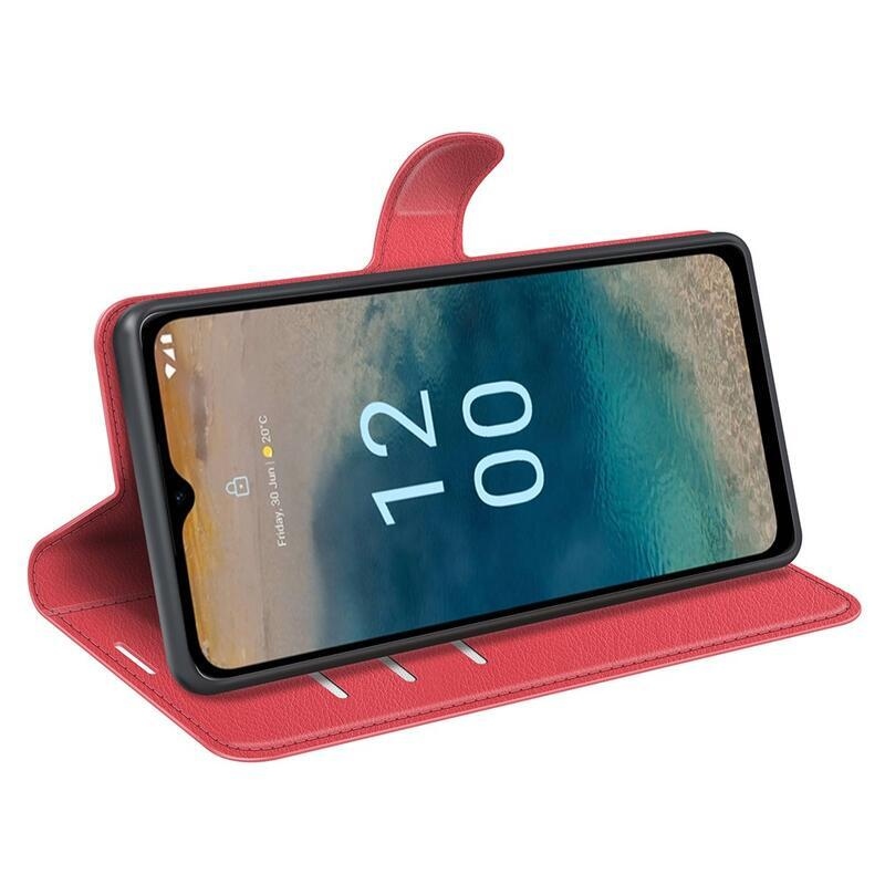 Litchi knížkové pouzdro na Nokia G22 - červené
