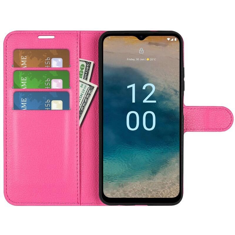 Litchi knížkové pouzdro na Nokia G22 - rose