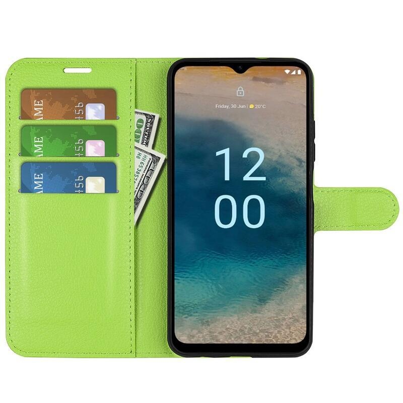 Litchi knížkové pouzdro na Nokia G22 - zelené