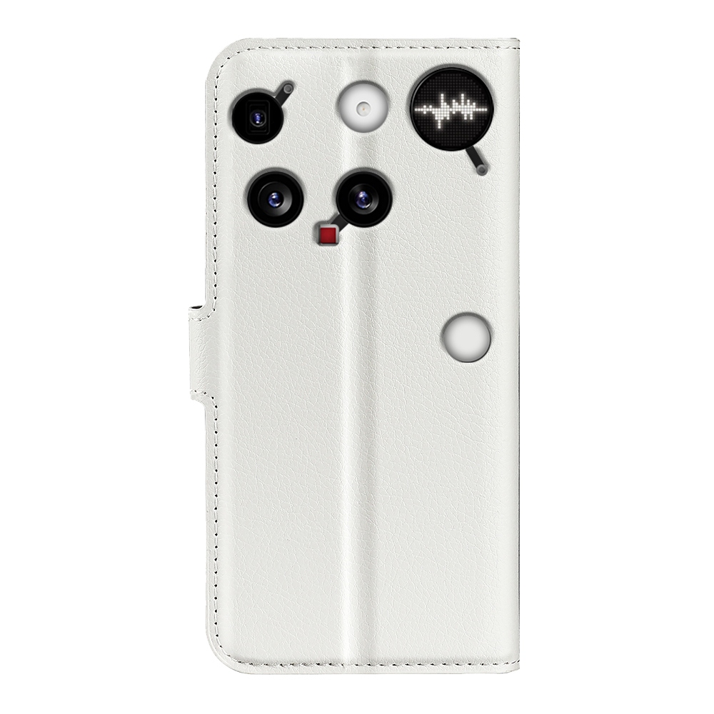 Litchi knížkové pouzdro na Nothing Phone (3) 5G - bílé
