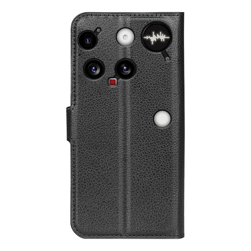 Litchi knížkové pouzdro na Nothing Phone (3) 5G - černé