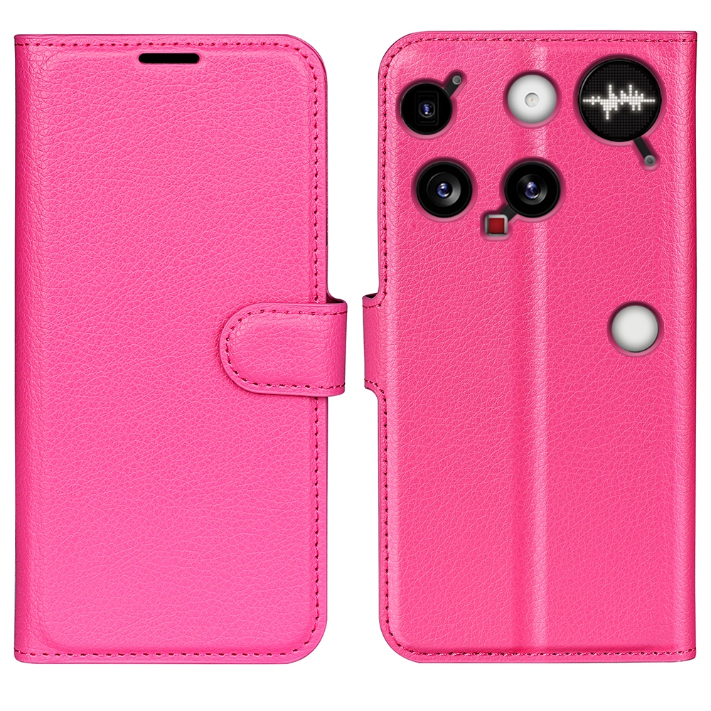 Litchi knížkové pouzdro na Nothing Phone (3) 5G - rose