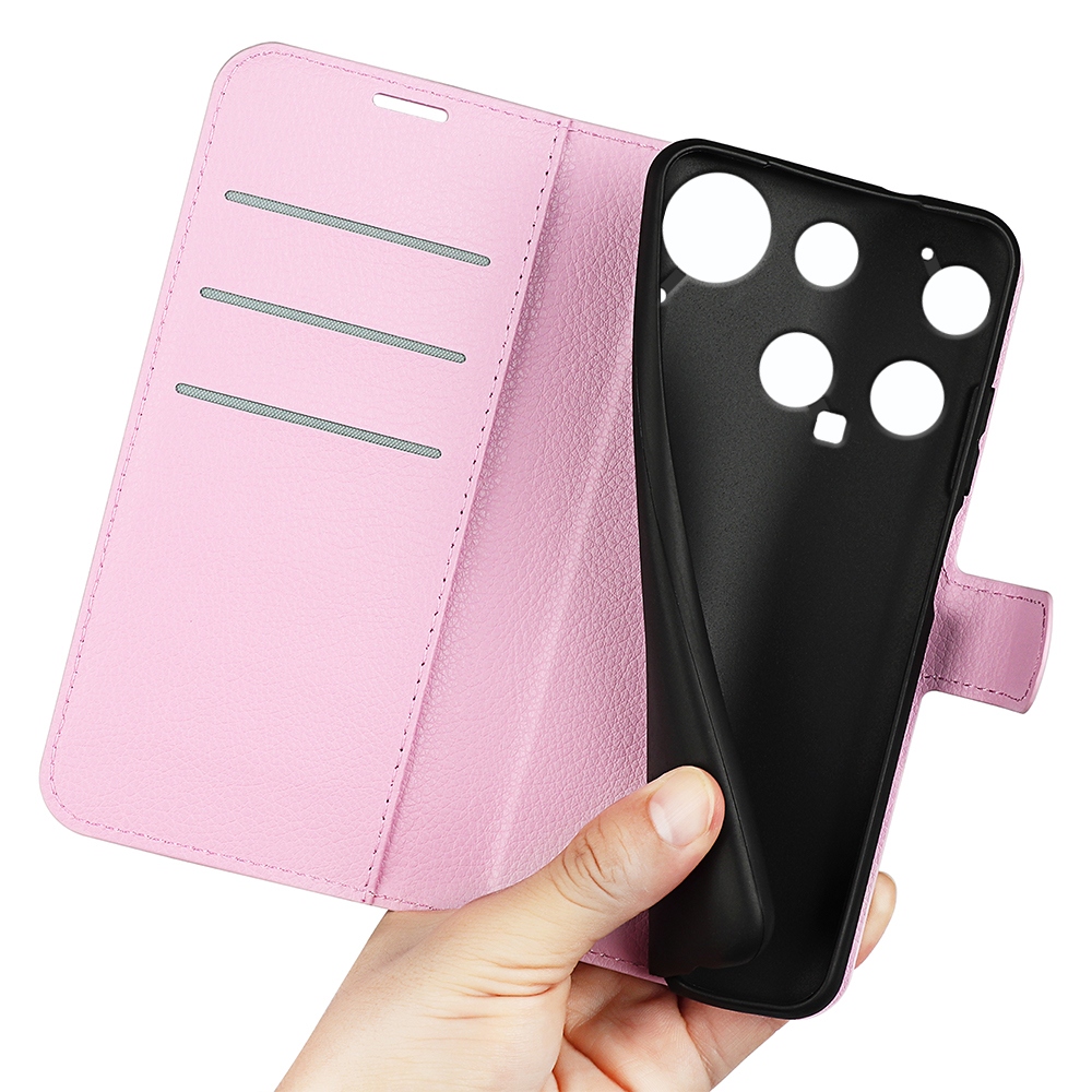 Litchi knížkové pouzdro na Nothing Phone (3) 5G - růžové