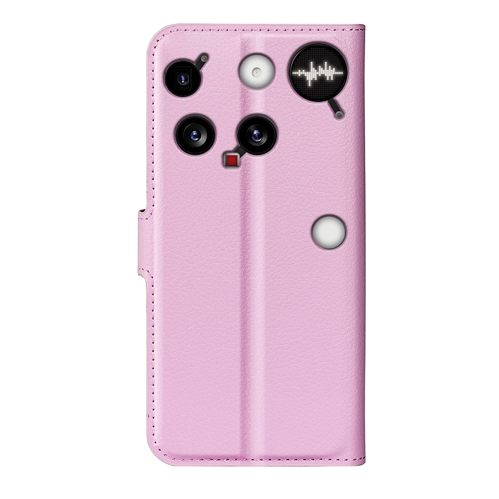 Litchi knížkové pouzdro na Nothing Phone (3) 5G - růžové