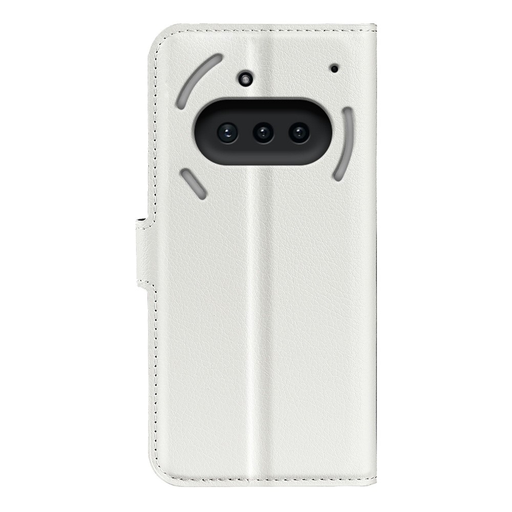 Litchi knížkové pouzdro na Nothing Phone (3a) - bílé