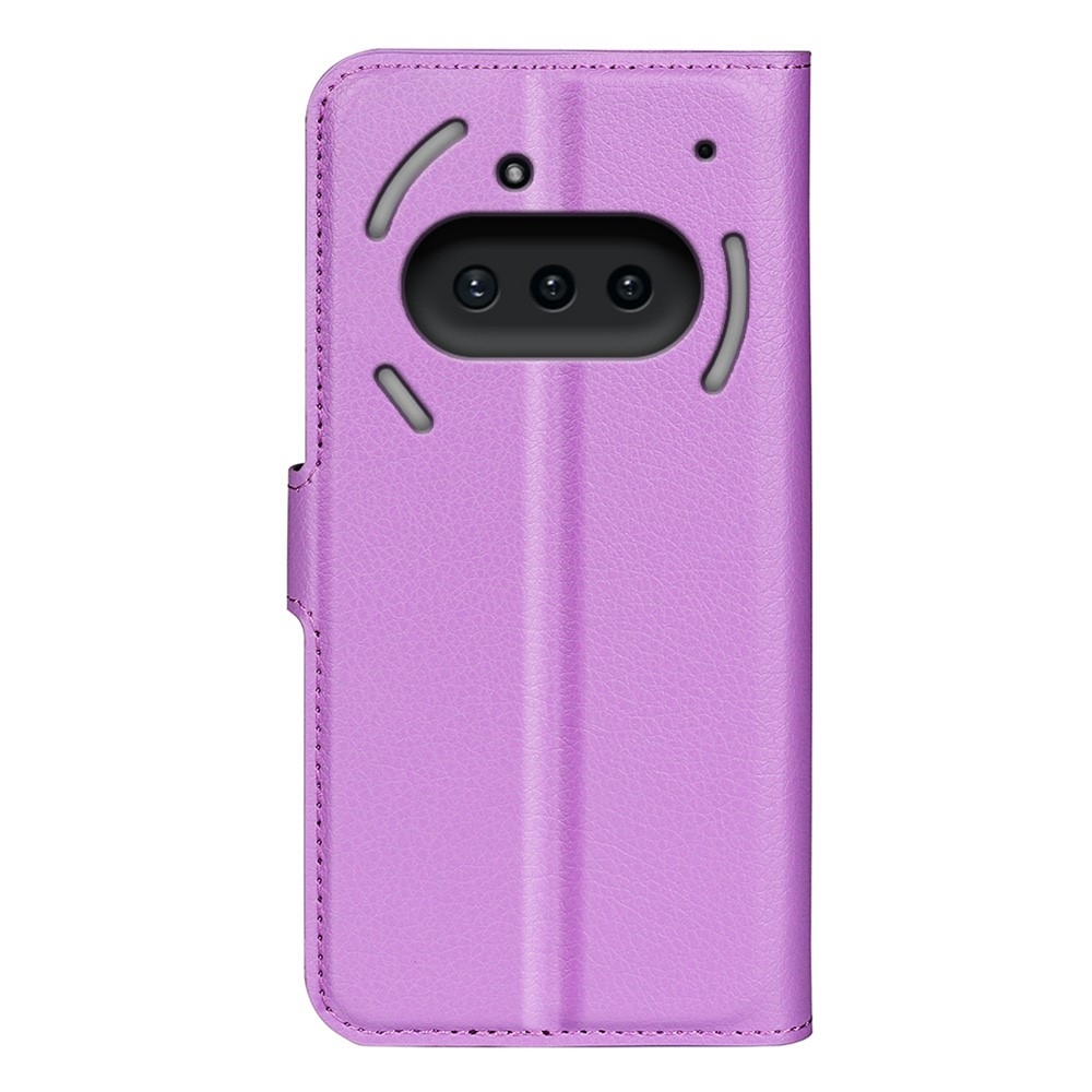 Litchi knížkové pouzdro na Nothing Phone (3a) - fialové