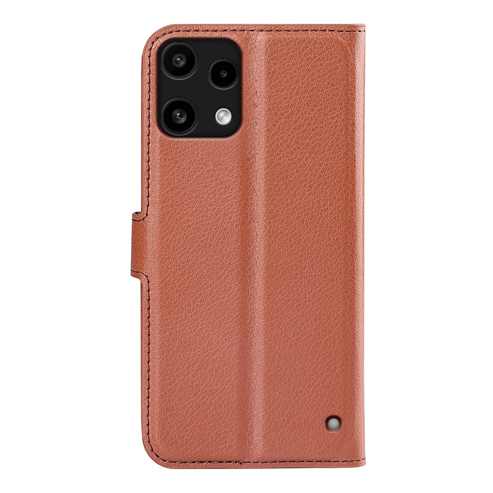 Litchi knížkové pouzdro na Nothing Phone (3a) Lite 5G - hnědé