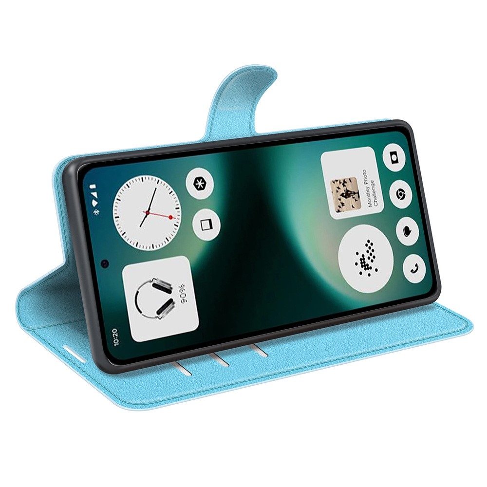 Litchi knížkové pouzdro na Nothing Phone (3a) Lite 5G - modré