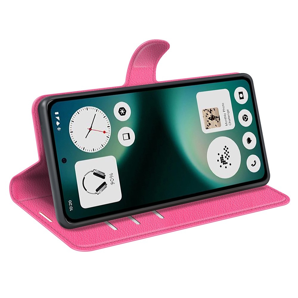 Litchi knížkové pouzdro na Nothing Phone (3a) Lite 5G - rose