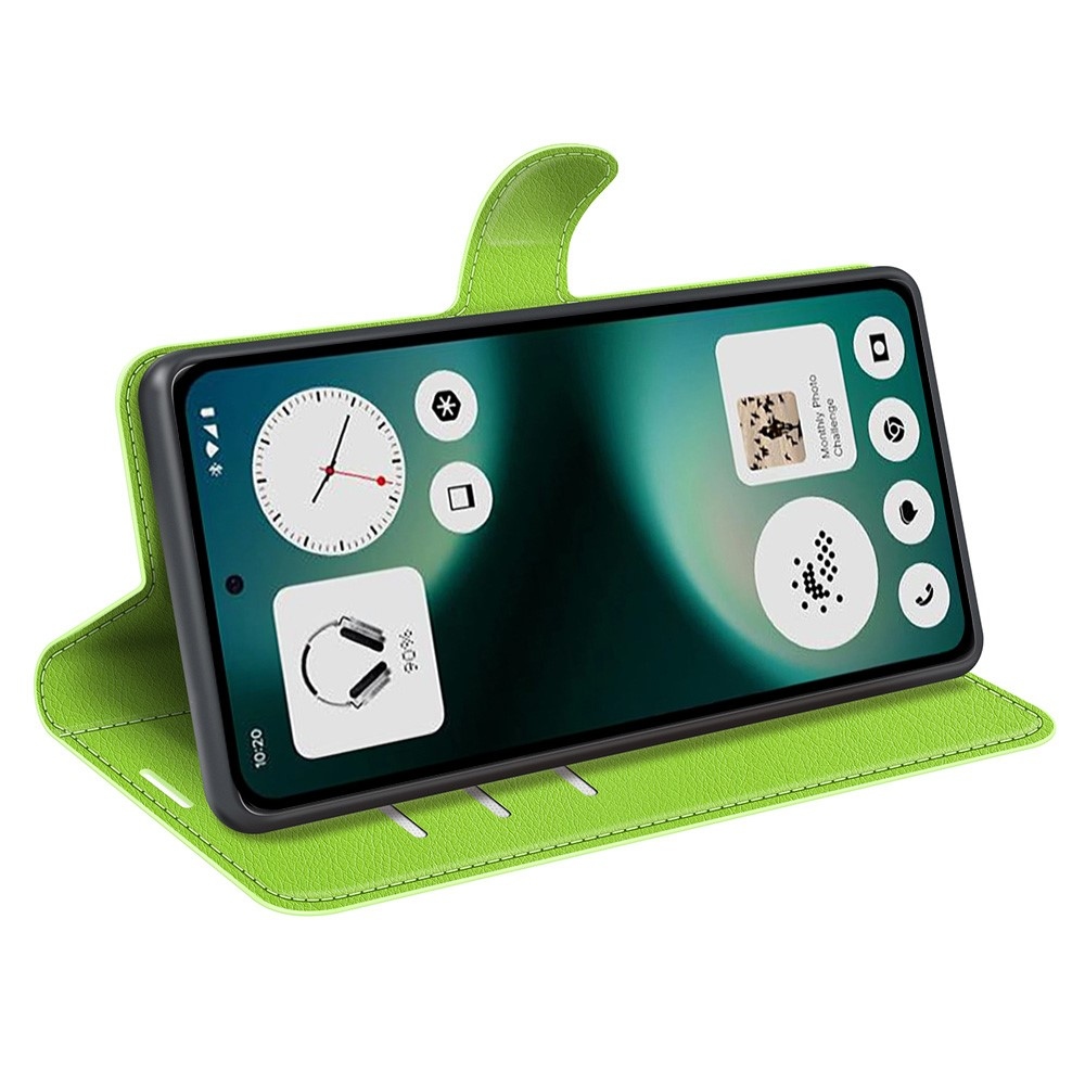 Litchi knížkové pouzdro na Nothing Phone (3a) Lite 5G - zelené