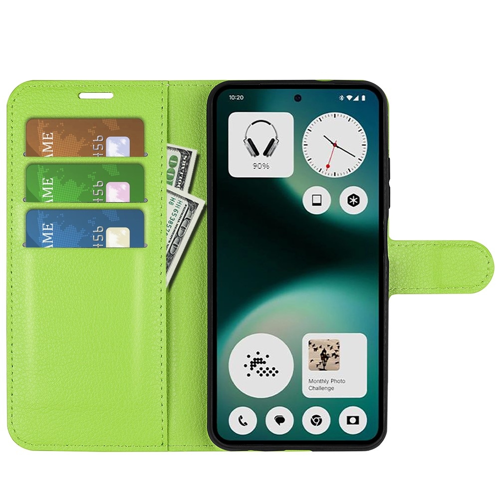 Litchi knížkové pouzdro na Nothing Phone (3a) Lite 5G - zelené