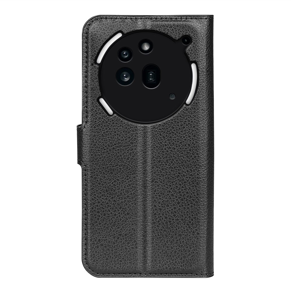 Litchi knížkové pouzdro na Nothing Phone (3a) Pro - černé