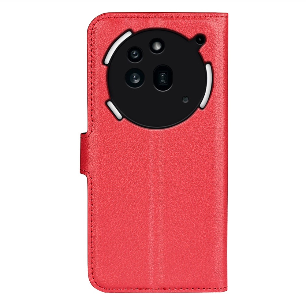 Litchi knížkové pouzdro na Nothing Phone (3a) Pro - červené