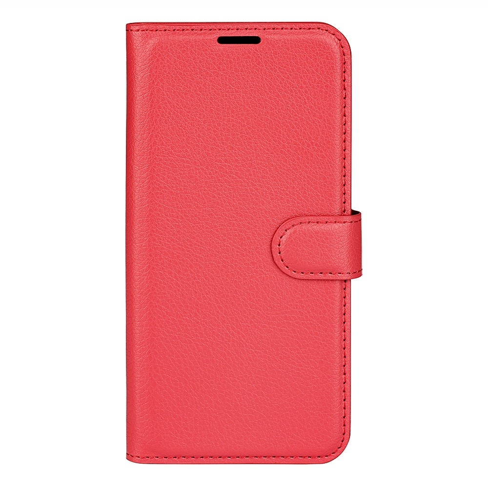 Litchi knížkové pouzdro na Nothing Phone (3a) Pro - červené