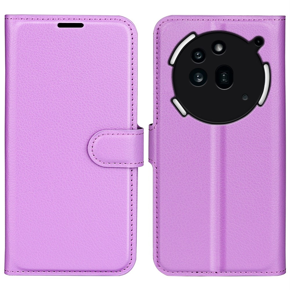 Litchi knížkové pouzdro na Nothing Phone (3a) Pro - fialové