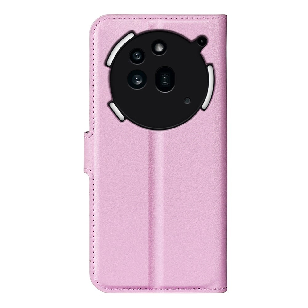 Litchi knížkové pouzdro na Nothing Phone (3a) Pro - růžové