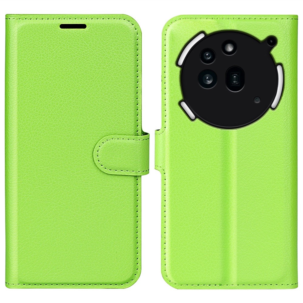 Litchi knížkové pouzdro na Nothing Phone (3a) Pro - zelené