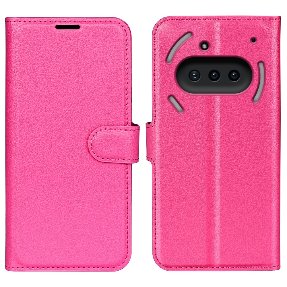 Litchi knížkové pouzdro na Nothing Phone (3a) - rose