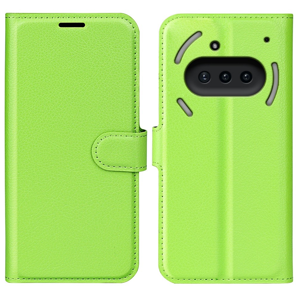 Litchi knížkové pouzdro na Nothing Phone (3a) - zelené
