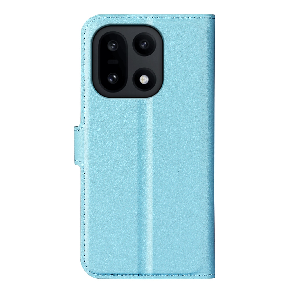 Litchi knížkové pouzdro na OnePlus 15 5G - modré