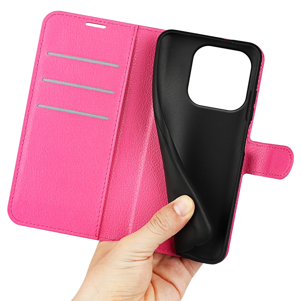 Litchi knížkové pouzdro na OnePlus 15 5G - rose