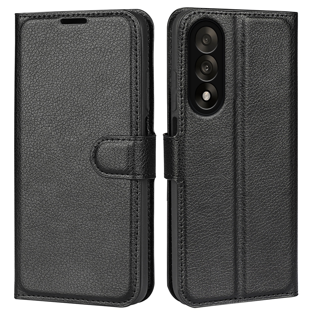 Litchi knížkové pouzdro na OnePlus Nord 5 5G - černé