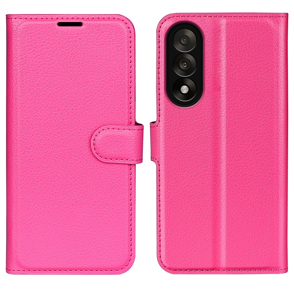Litchi knížkové pouzdro na OnePlus Nord 5 5G - rose