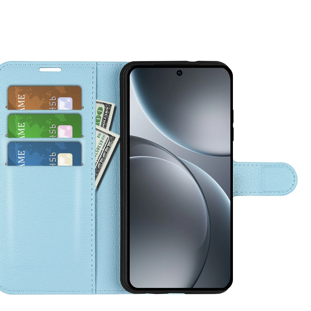 Litchi knížkové pouzdro na Oppo Find X9 5G - modré