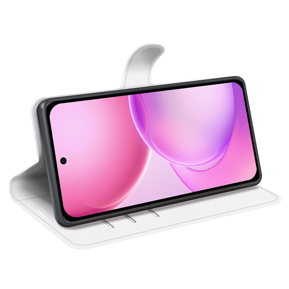 Litchi knížkové pouzdro na Oppo Reno 16 5G - bílé