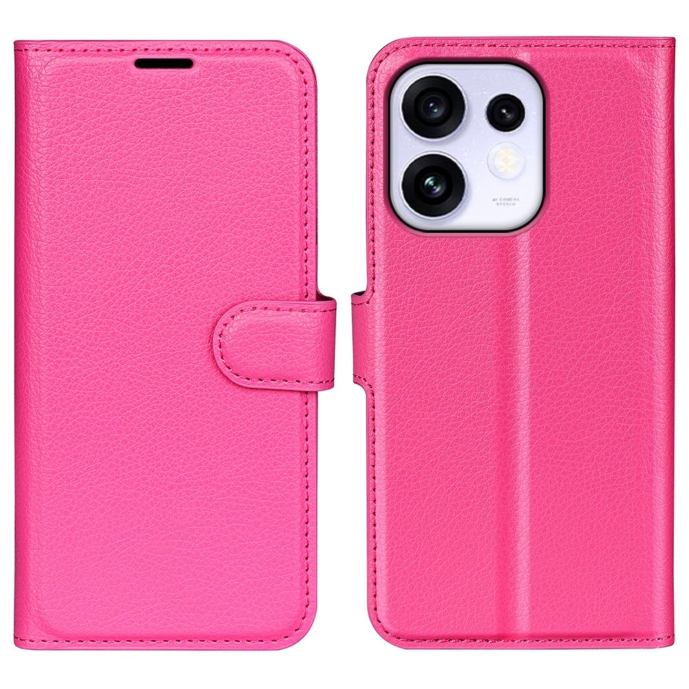 Litchi knížkové pouzdro na Oppo Reno 16 5G - rose
