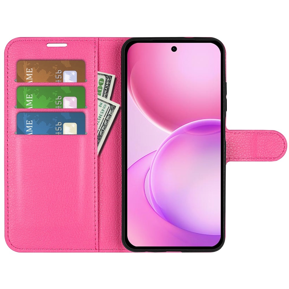 Litchi knížkové pouzdro na Oppo Reno 16 5G - rose