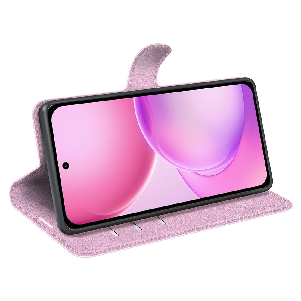 Litchi knížkové pouzdro na Oppo Reno 16 5G - růžové
