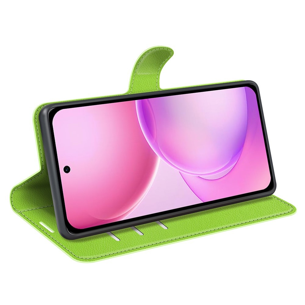 Litchi knížkové pouzdro na Oppo Reno 16 5G - zelené