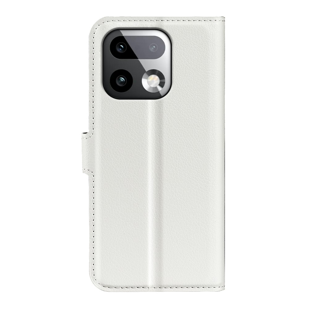 Litchi knížkové pouzdro na Realme 16 Pro+ 5G - bílé