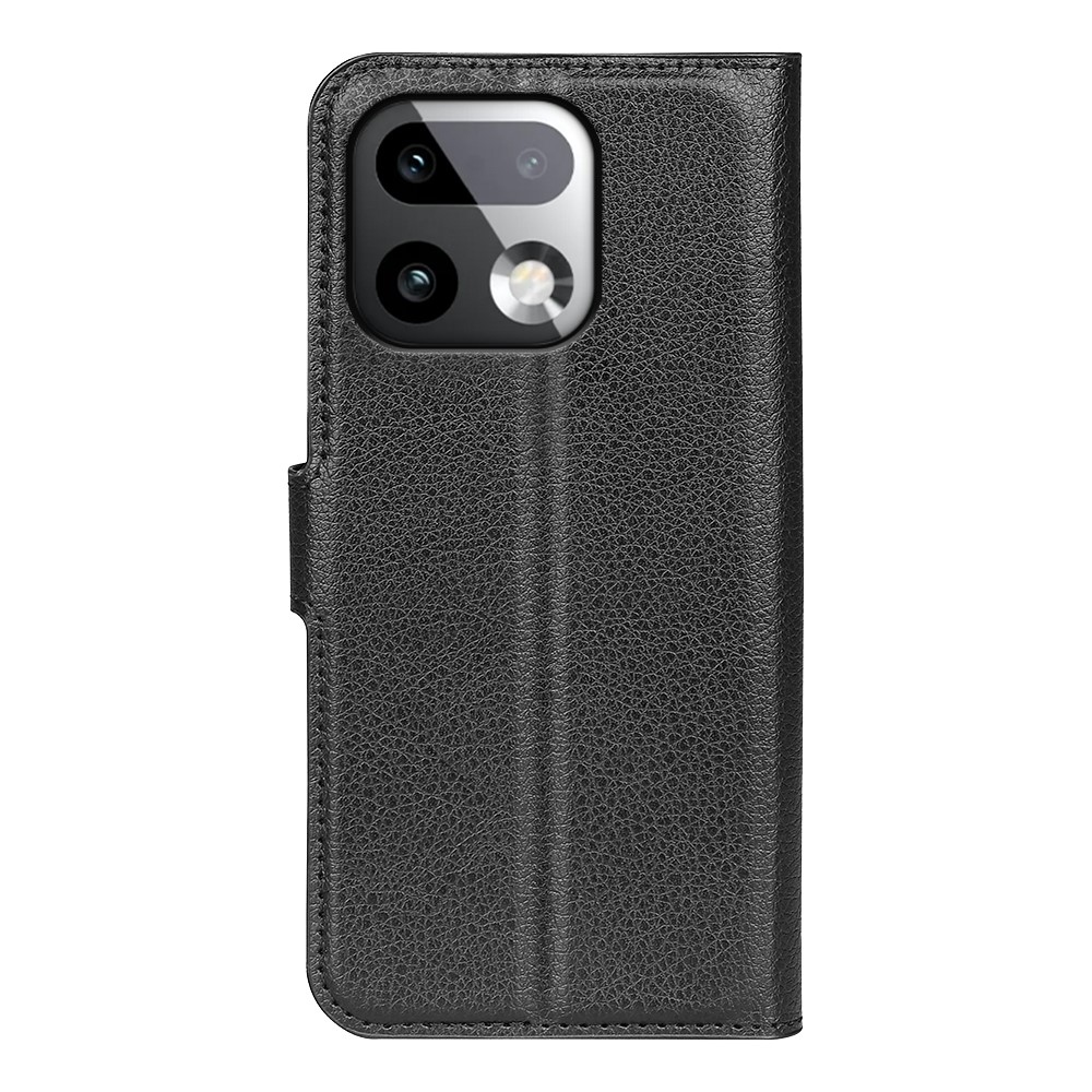 Litchi knížkové pouzdro na Realme 16 Pro+ 5G - černé