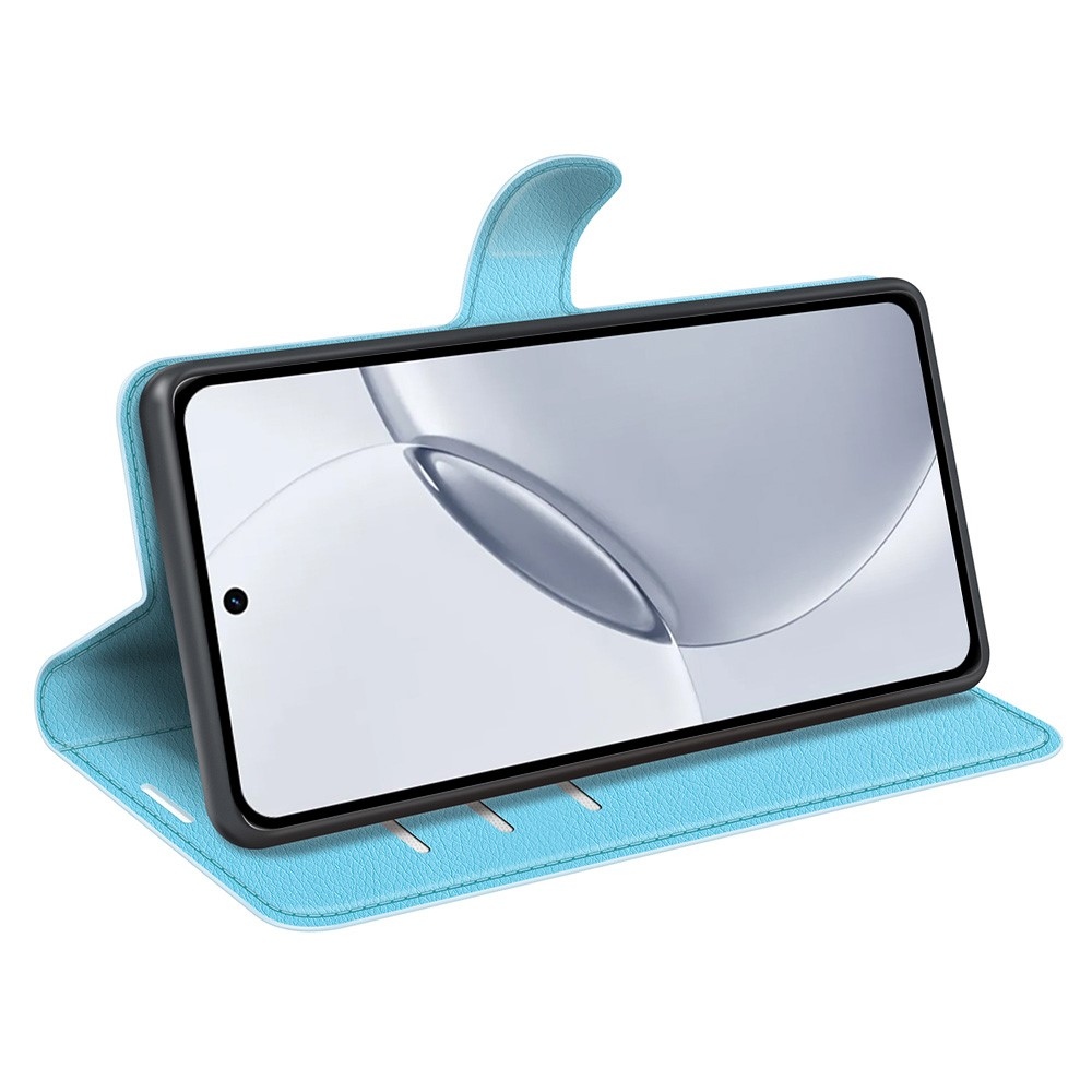 Litchi knížkové pouzdro na Realme 16 Pro+ 5G - modrý