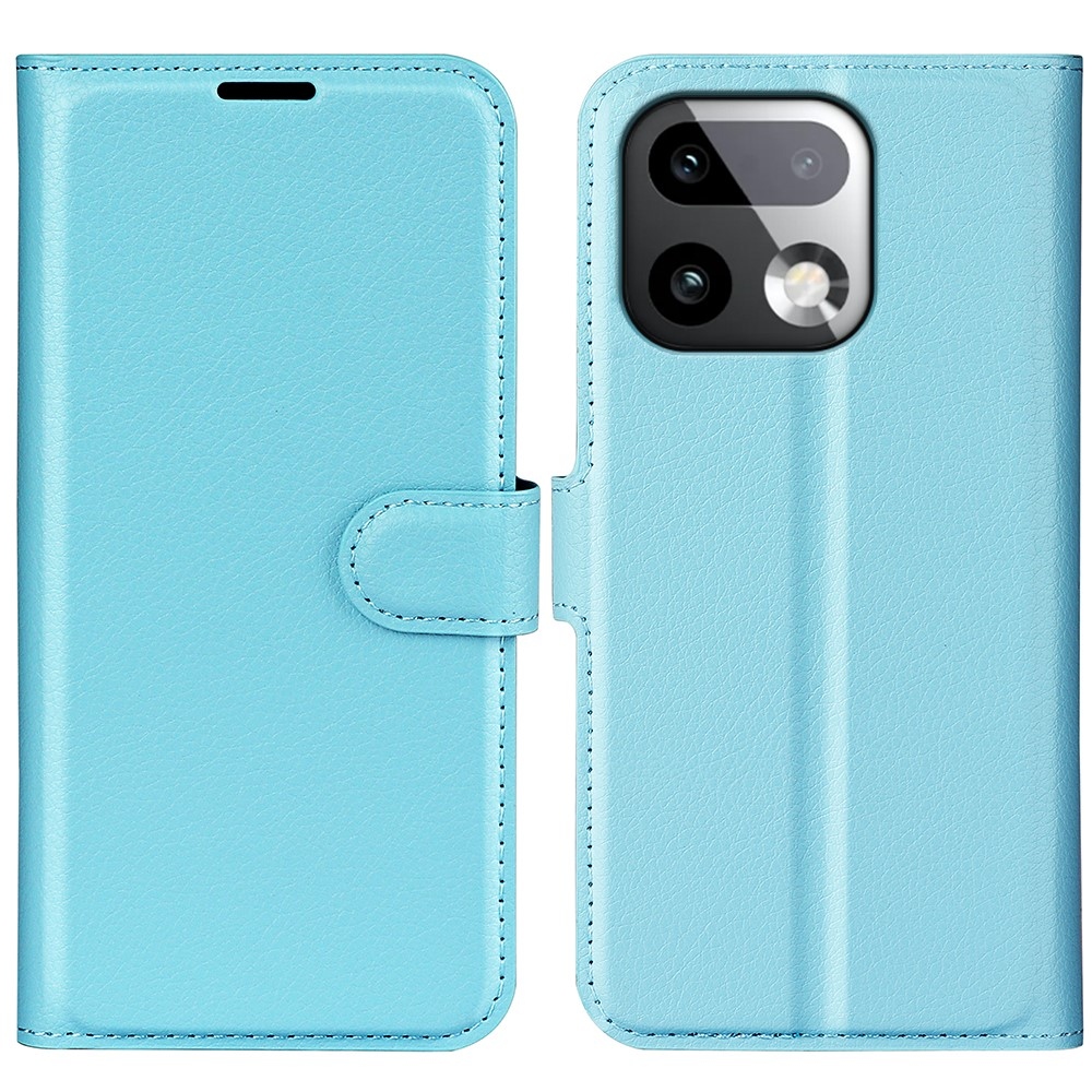 Litchi knížkové pouzdro na Realme 16 Pro+ 5G - modrý