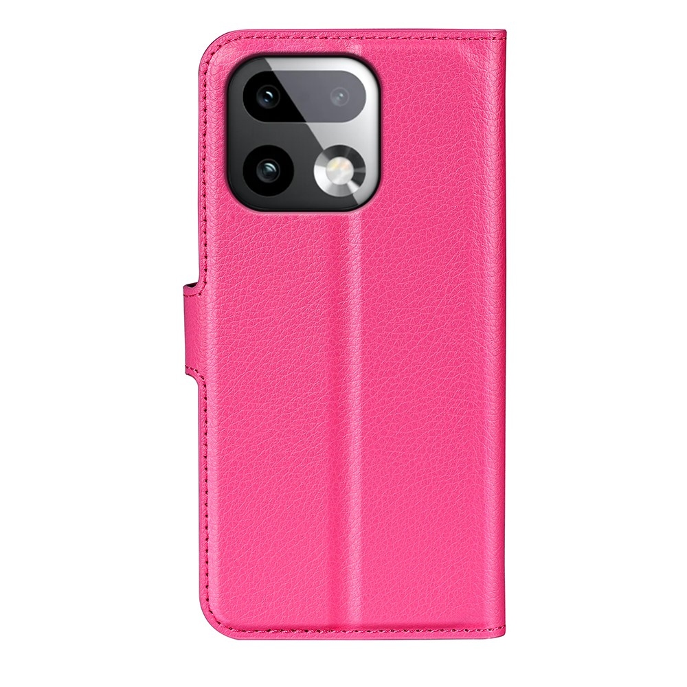 Litchi knížkové pouzdro na Realme 16 Pro+ 5G - rose