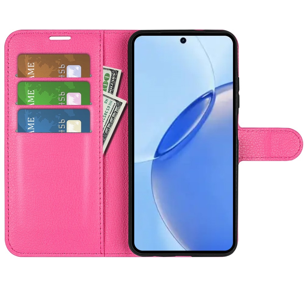 Litchi knížkové pouzdro na Realme 16 Pro 5G - rose