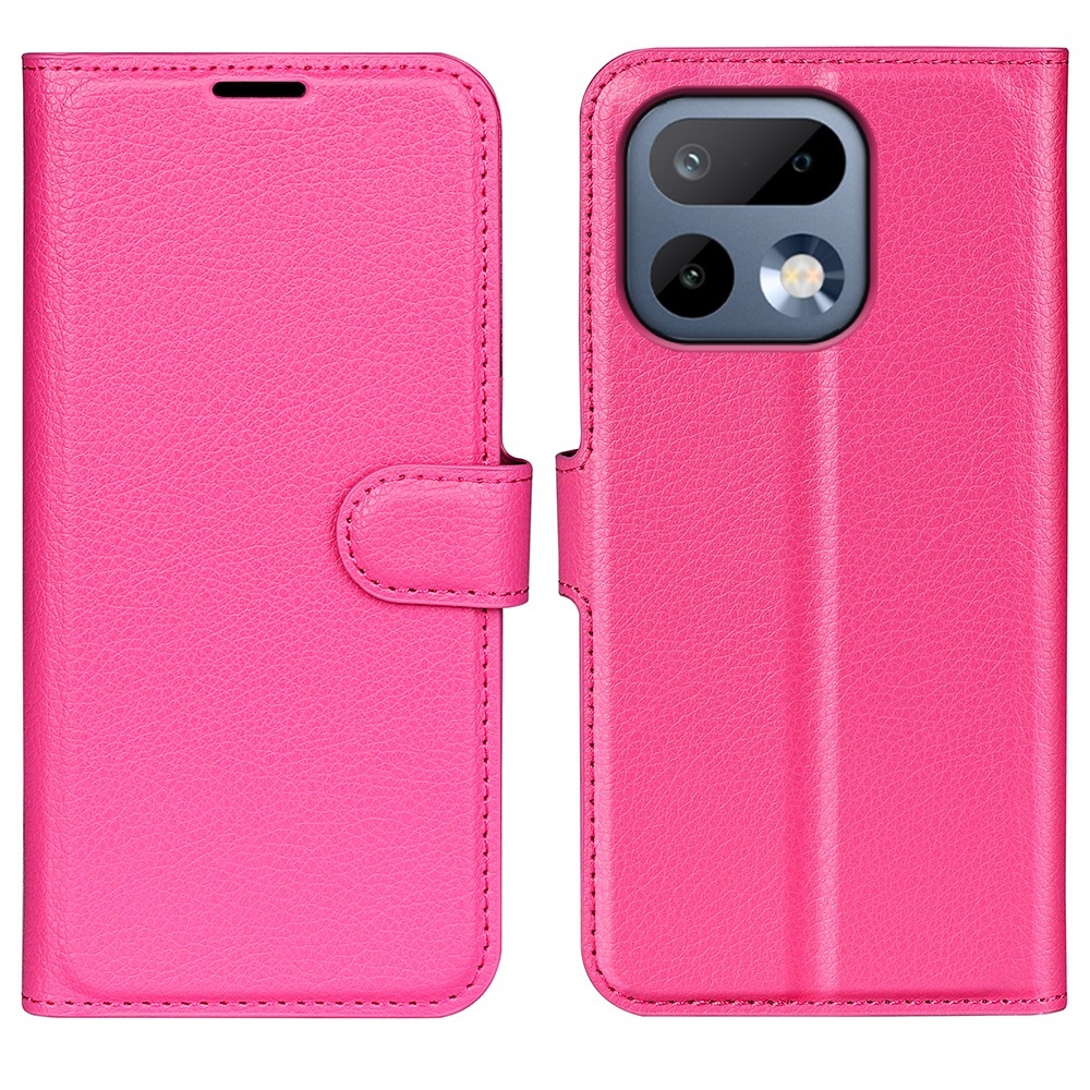 Litchi knížkové pouzdro na Realme 16 Pro 5G - rose