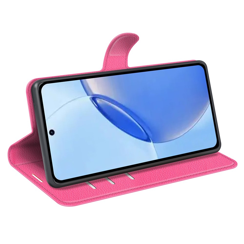 Litchi knížkové pouzdro na Realme 16 Pro 5G - rose