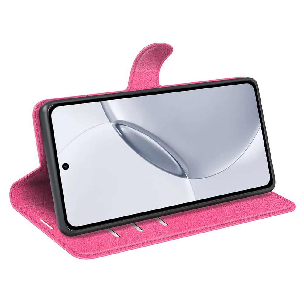 Litchi knížkové pouzdro na Realme 16 Pro+ 5G - rose