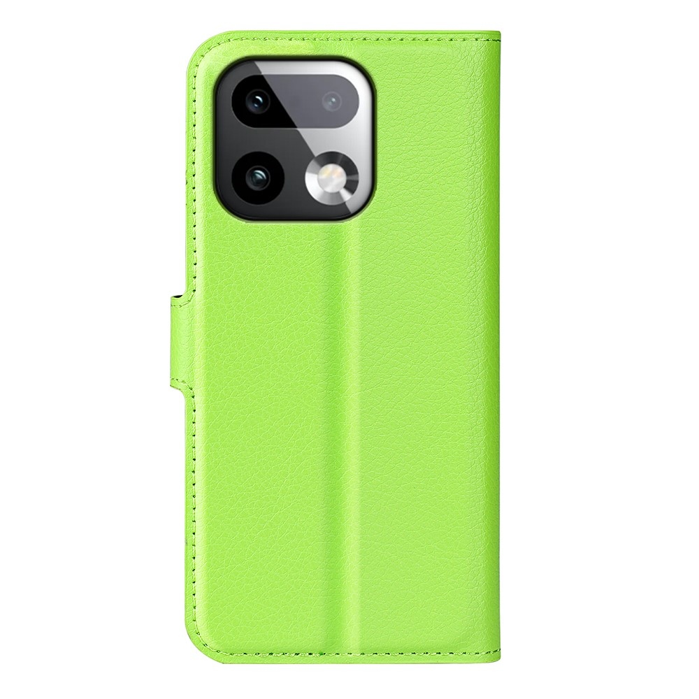 Litchi knížkové pouzdro na Realme 16 Pro+ 5G - zelené