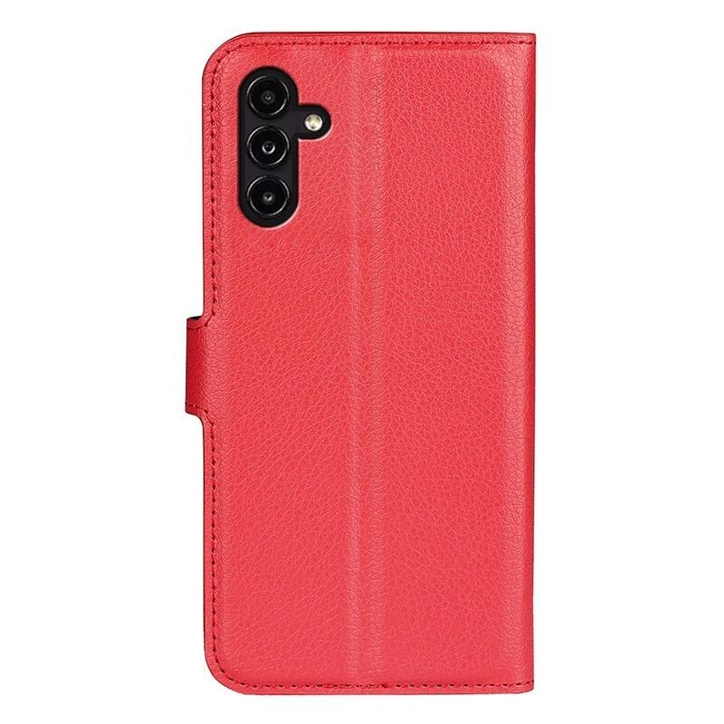 Litchi knížkové pouzdro na Samsung Galaxy A14 4G/5G - červené
