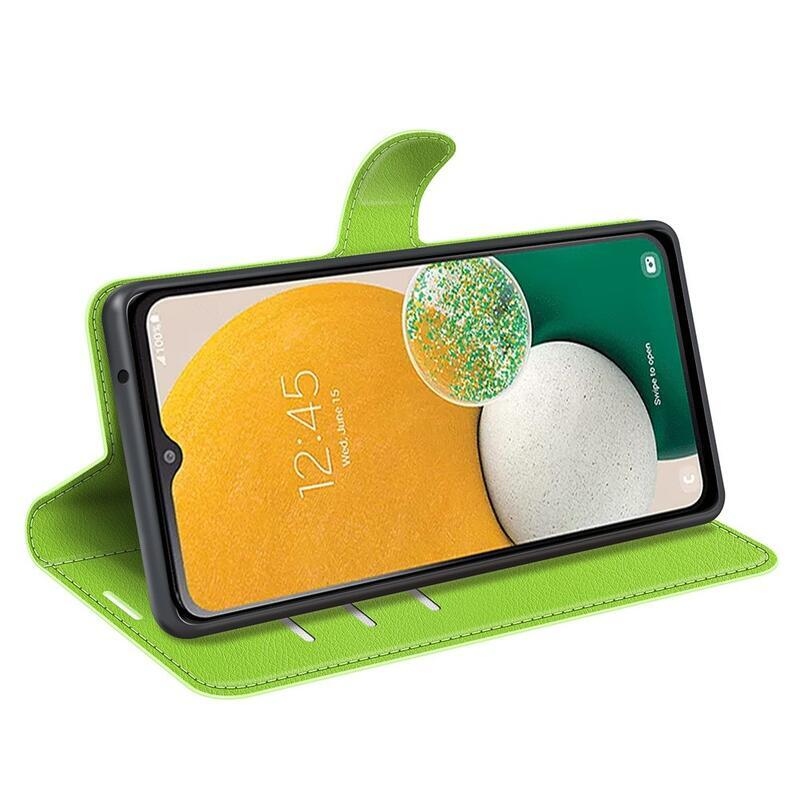 Litchi knížkové pouzdro na Samsung Galaxy A14 4G/5G - zelené