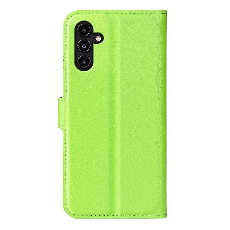 Litchi knížkové pouzdro na Samsung Galaxy A14 4G/5G - zelené