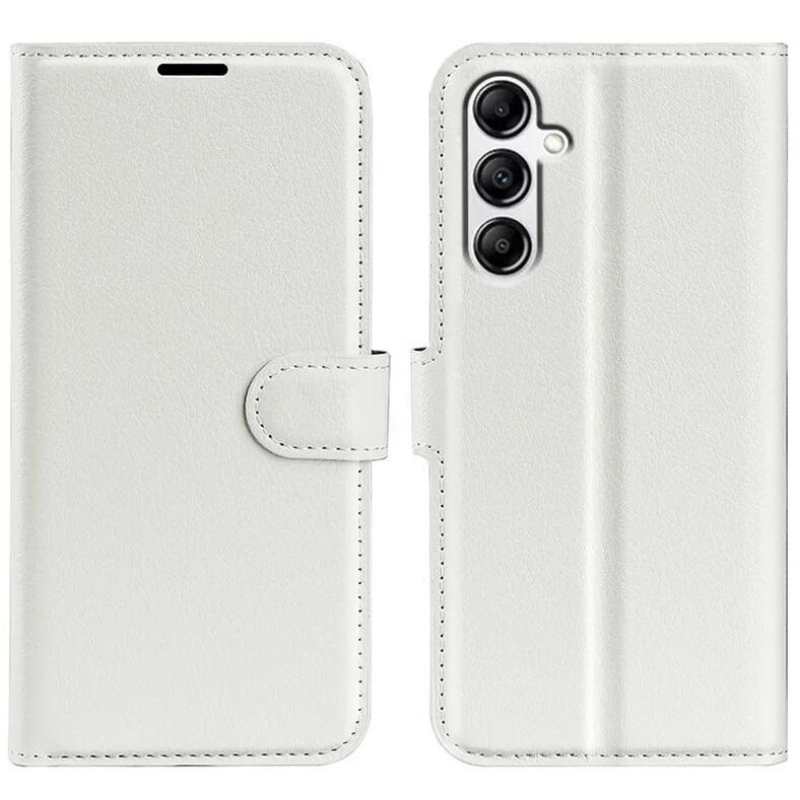 Litchi knížkové pouzdro na Samsung Galaxy A34 5G - bílé