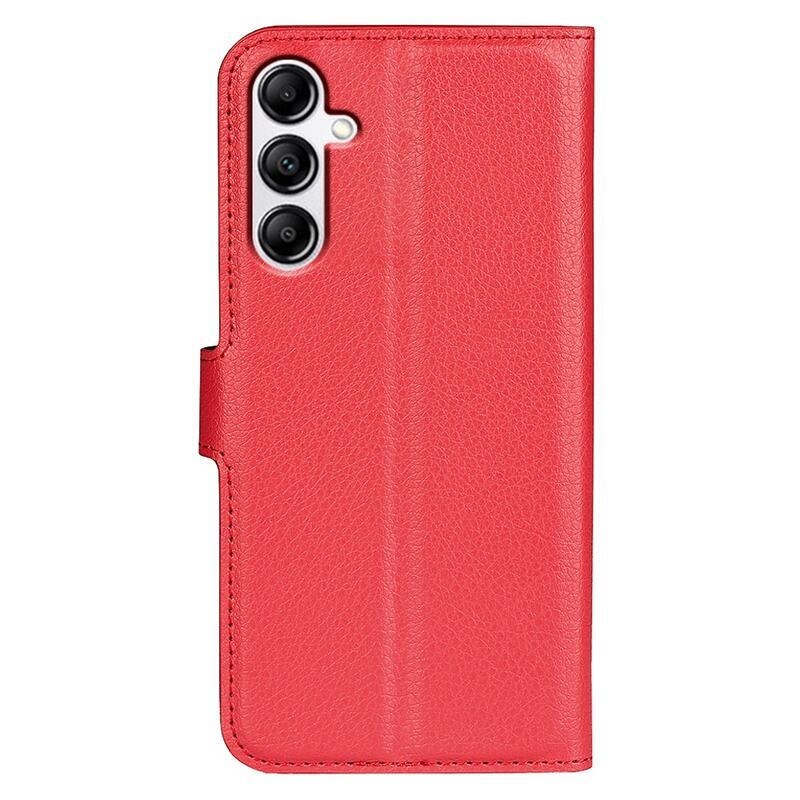Litchi knížkové pouzdro na Samsung Galaxy A34 5G - červené