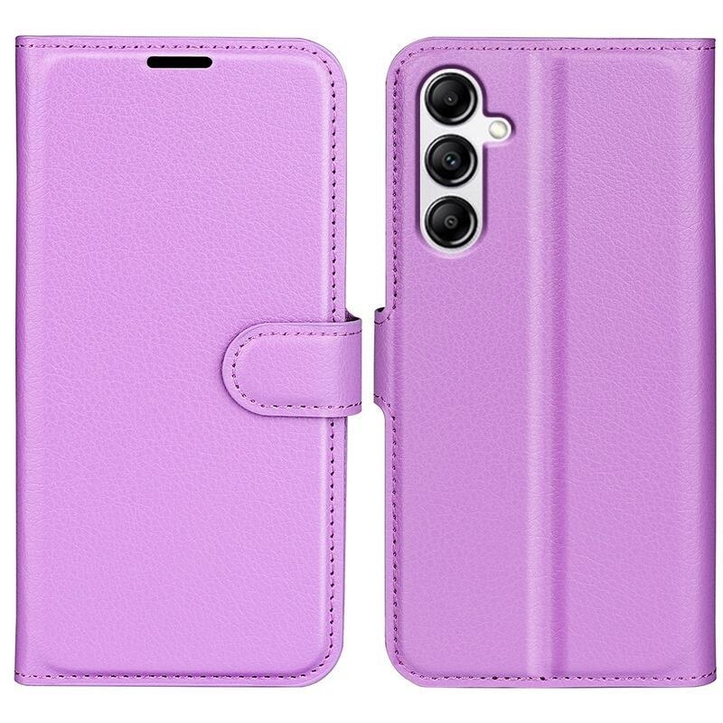 Litchi knížkové pouzdro na Samsung Galaxy A34 5G - fialové
