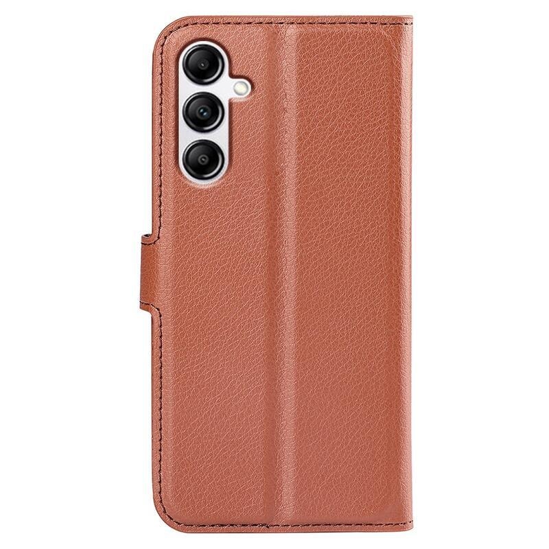 Litchi knížkové pouzdro na Samsung Galaxy A34 5G - hnědé